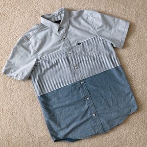Hurley Striped Short Sleeve Button Down Shirt